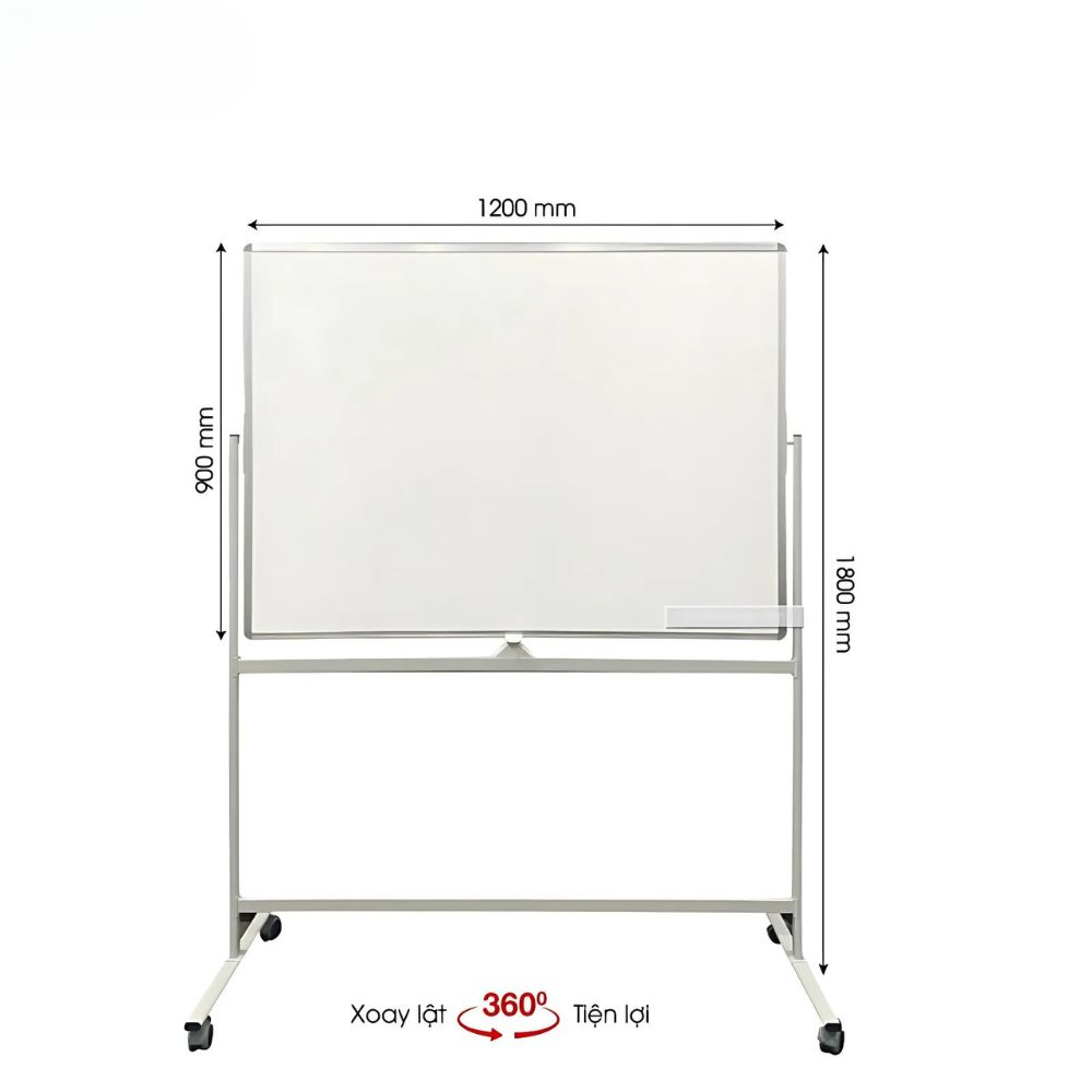 Bảng từ trắng viết bút lông có chân di động 1 hoặc 2 mặt