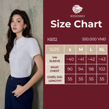  K832 Áo Polo nữ trắng cotton cao cấp Kenosho 