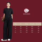  K812 - Quần Suông Nữ Ống Rộng Đũi Lụa Cao Cấp – Suông Dài Tôn Dáng 