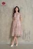  K839 Váy tơ hoa Tulip màu hồng pastel phối lót cotton 100%. 