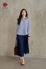  K825 Chân váy Denim dáng dài Indigo phối chỉ nổi Kenosho 