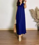  K487 - Váy suông cổ V 