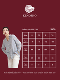 K670 Áo sơ mi nữ, kẻ sooc, thoáng mát, thanh lịch dành cho mùa hè | Kenosho 