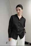  K803 - Áo Sơ Mi Nữ Linen Trắng Thiết Kế Cổ V Thanh Lịch | Kenosho 