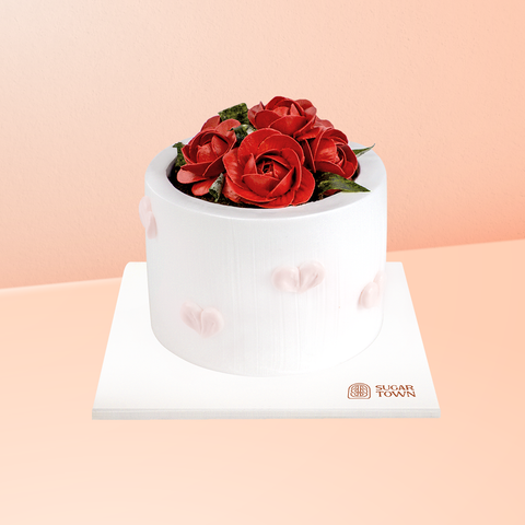 Bánh Kem Hoa Hồng Đỏ Cổ Điển size 12cm
