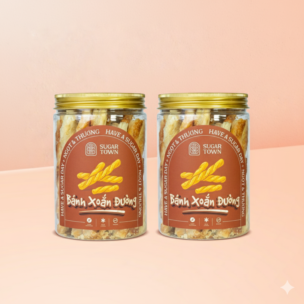  Combo 2 hũ bánh xoắn đường 170g 