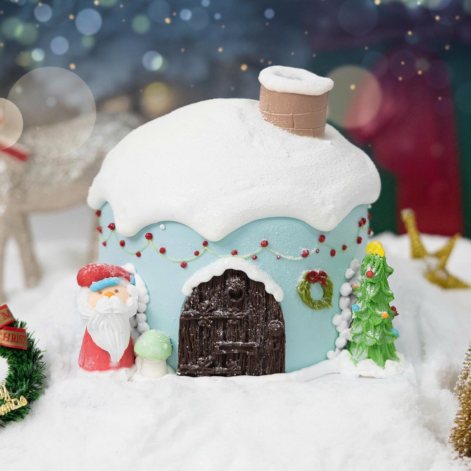  Bánh kem Noel Ngôi Nhà Santa 12cm 