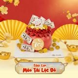  [Pre - Order] Bánh Kem Thần Tài - Mèo Tài Lộc Đỏ 
