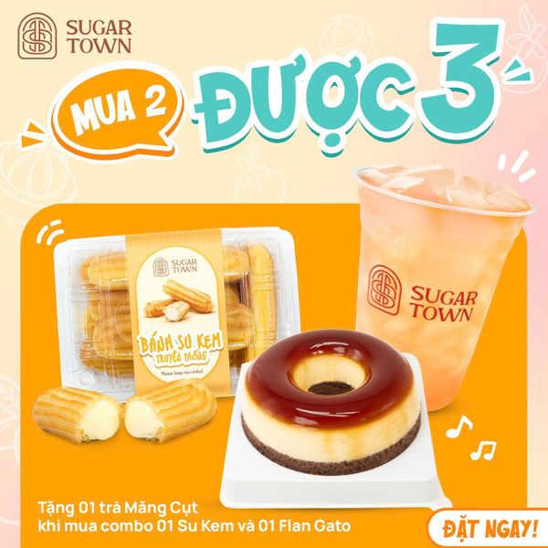  [Tặng trà] Combo 01 bánh Su Kem & 01 Flan Gato 
