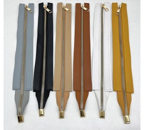 Dây Khóa Kéo/Dây Kéo Khóa Túi/Khóa Kéo Kim loại/Dây Kéo/Zipper/ Zipper Pullers Slider For Leather Bags Wallet Biên Vải Đen FS Răng Sắt Nhựa Giả Đồng Phụ Kiện Làm Ba Lô Túi Xách - Răng Trắng