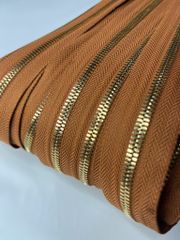 Dây Khóa Kéo/Dây Kéo Khóa Túi/Khóa Kéo Kim loại/Dây Kéo/Zipper/ Zipper Pullers Slider For Leather Bags Wallet Màu Đen SH Răng 5 Kim Loại Bản 32mm Hợp Kim Không Gỉ, Dây Khóa Kéo Hai Chiều, Phụ Kiện Làm Ba Lô Túi Xách Hàng Cao Cấp - Răng Vàng