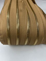 Dây Khóa Kéo/Dây Kéo Khóa Túi/Khóa Kéo Kim loại/Dây Kéo/Zipper/ Zipper Pullers Slider For Leather Bags Wallet Màu Đen SH Răng 5 Kim Loại Bản 32mm Hợp Kim Không Gỉ, Dây Khóa Kéo Hai Chiều, Phụ Kiện Làm Ba Lô Túi Xách Hàng Cao Cấp - Răng Vàng