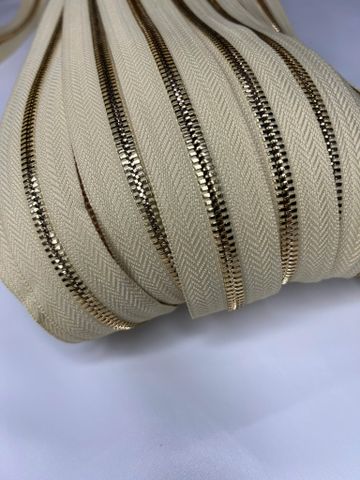 Dây Khóa Kéo/Dây Kéo Khóa Túi/Khóa Kéo Kim loại/Dây Kéo/Zipper/ Zipper Pullers Slider For Leather Bags Wallet Màu Đen SH Răng 5 Kim Loại Bản 32mm Hợp Kim Không Gỉ, Dây Khóa Kéo Hai Chiều, Phụ Kiện Làm Ba Lô Túi Xách Hàng Cao Cấp - Răng Vàng