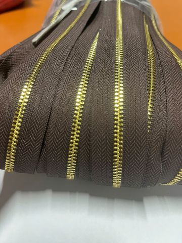 Dây Khóa Kéo/Dây Kéo Khóa Túi/Khóa Kéo Kim loại/Dây Kéo/Zipper/ Zipper Pullers Slider For Leather Bags Wallet Màu Đen SH Răng 5 Kim Loại Bản 32mm Hợp Kim Không Gỉ, Dây Khóa Kéo Hai Chiều, Phụ Kiện Làm Ba Lô Túi Xách Hàng Cao Cấp - Răng Vàng