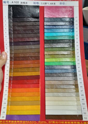 PVC A168 - bề mặt vân loang bóng nhẹ dùng cho sản xuất dép nam nữ trẻ em, túi xách thời trang, sofa thời trang