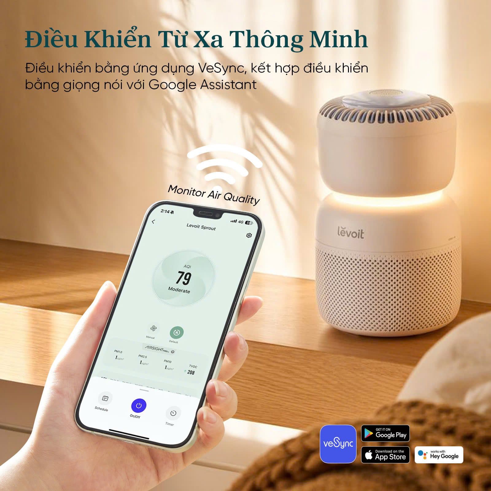  Máy Lọc Không Khí Cho Trẻ Sơ Sinh Levoit Sprout 