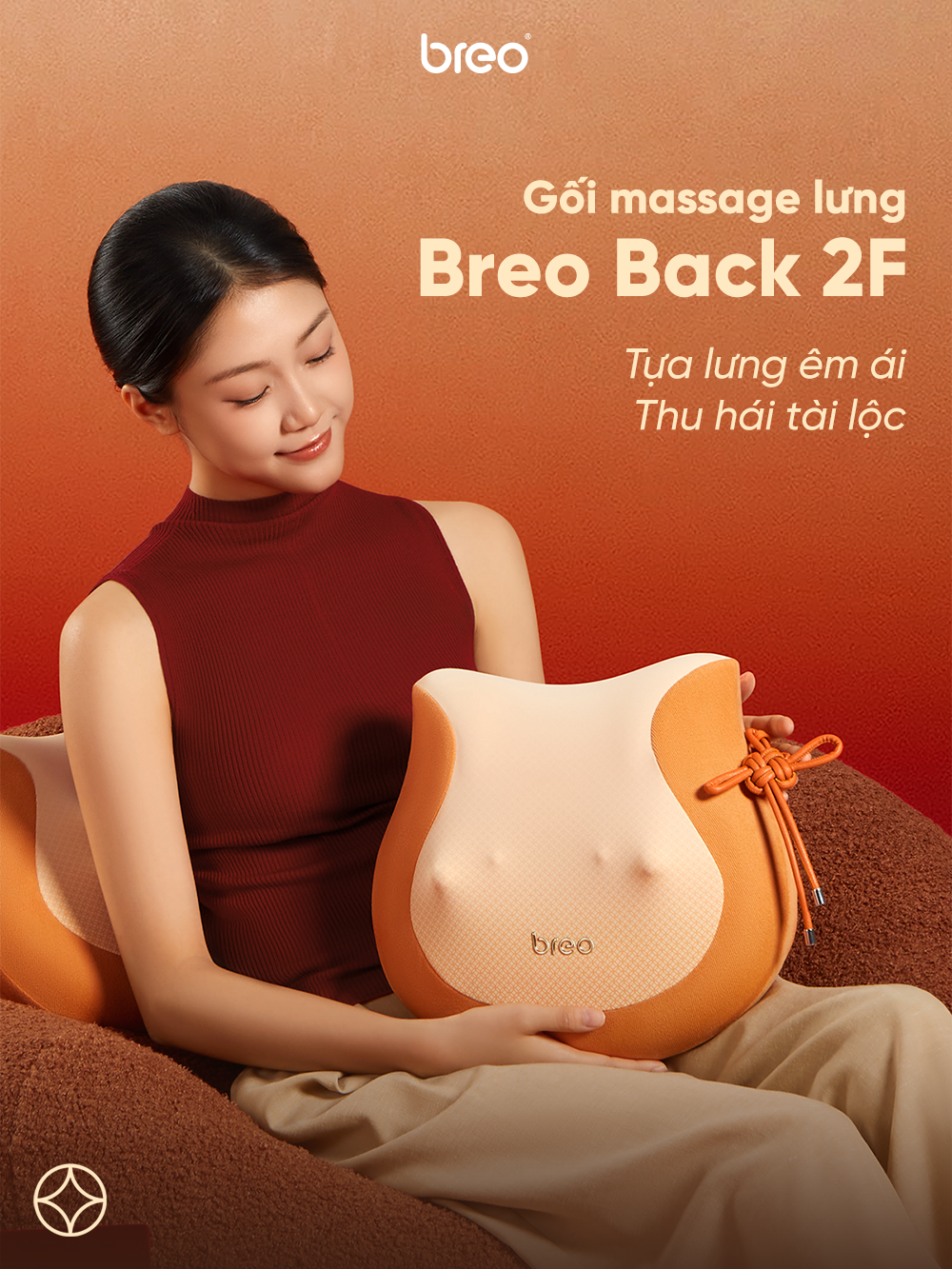 Gối Massage Đa Năng Breo Back 2F