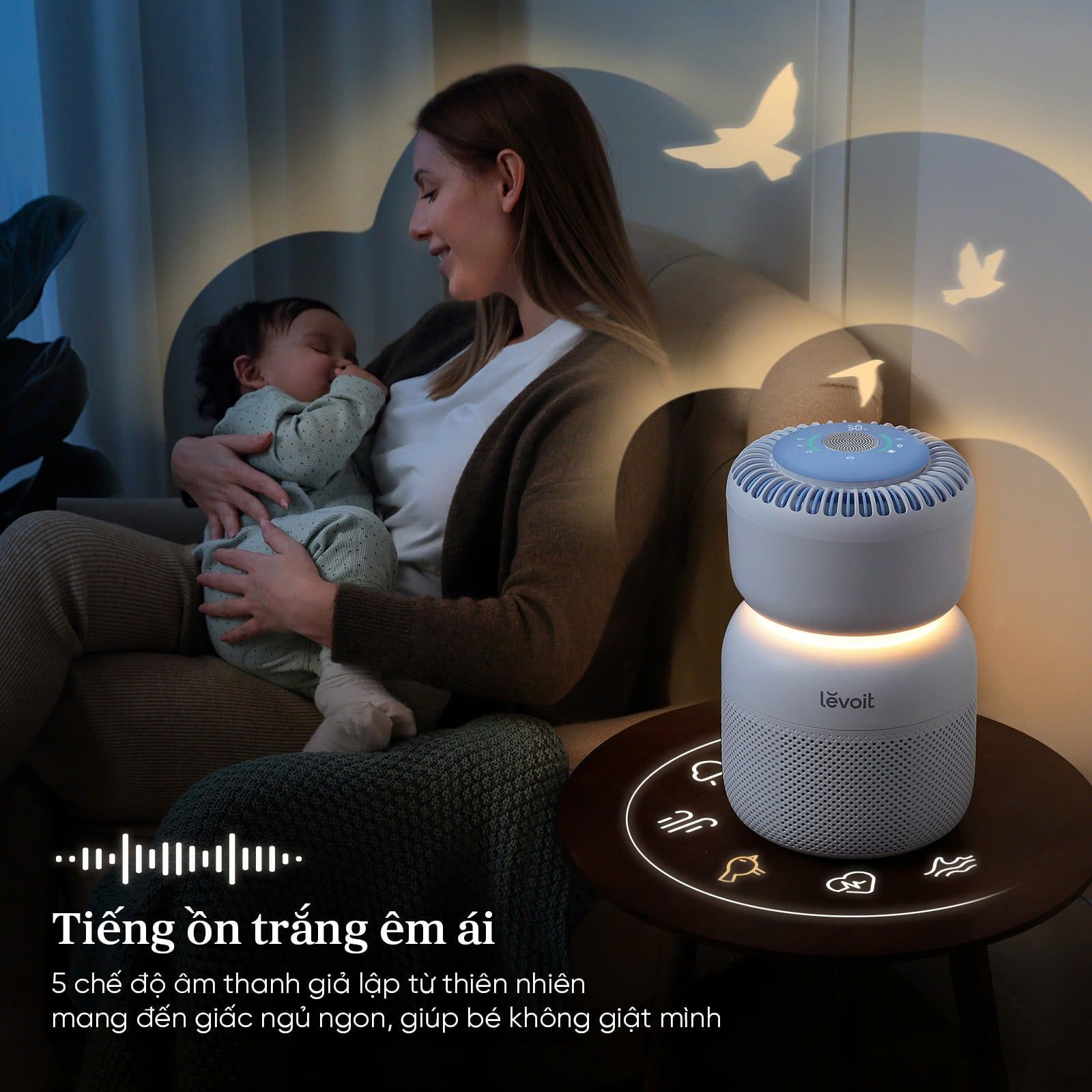  Máy Lọc Không Khí Cho Trẻ Sơ Sinh Levoit Sprout 