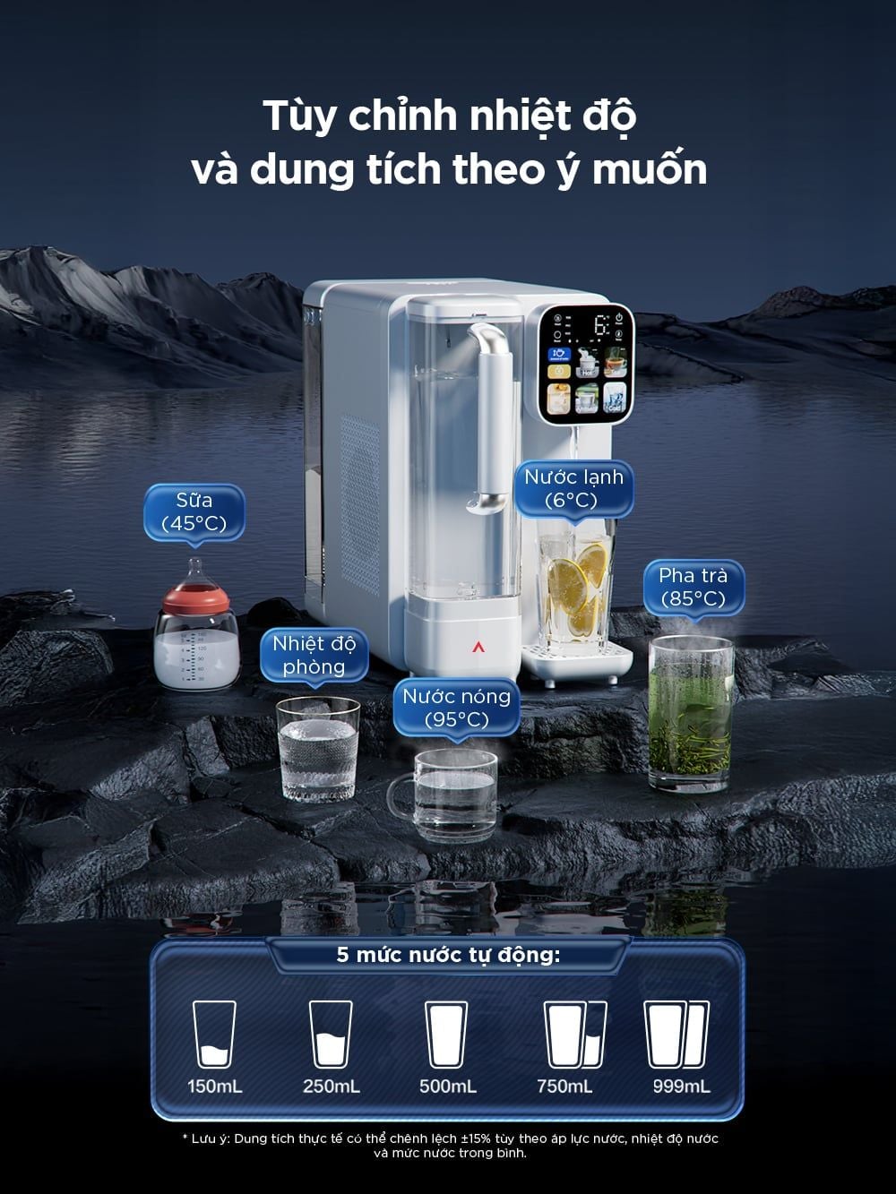  Máy lọc nước bù khoáng nóng & lạnh để bàn ANJIER T4 