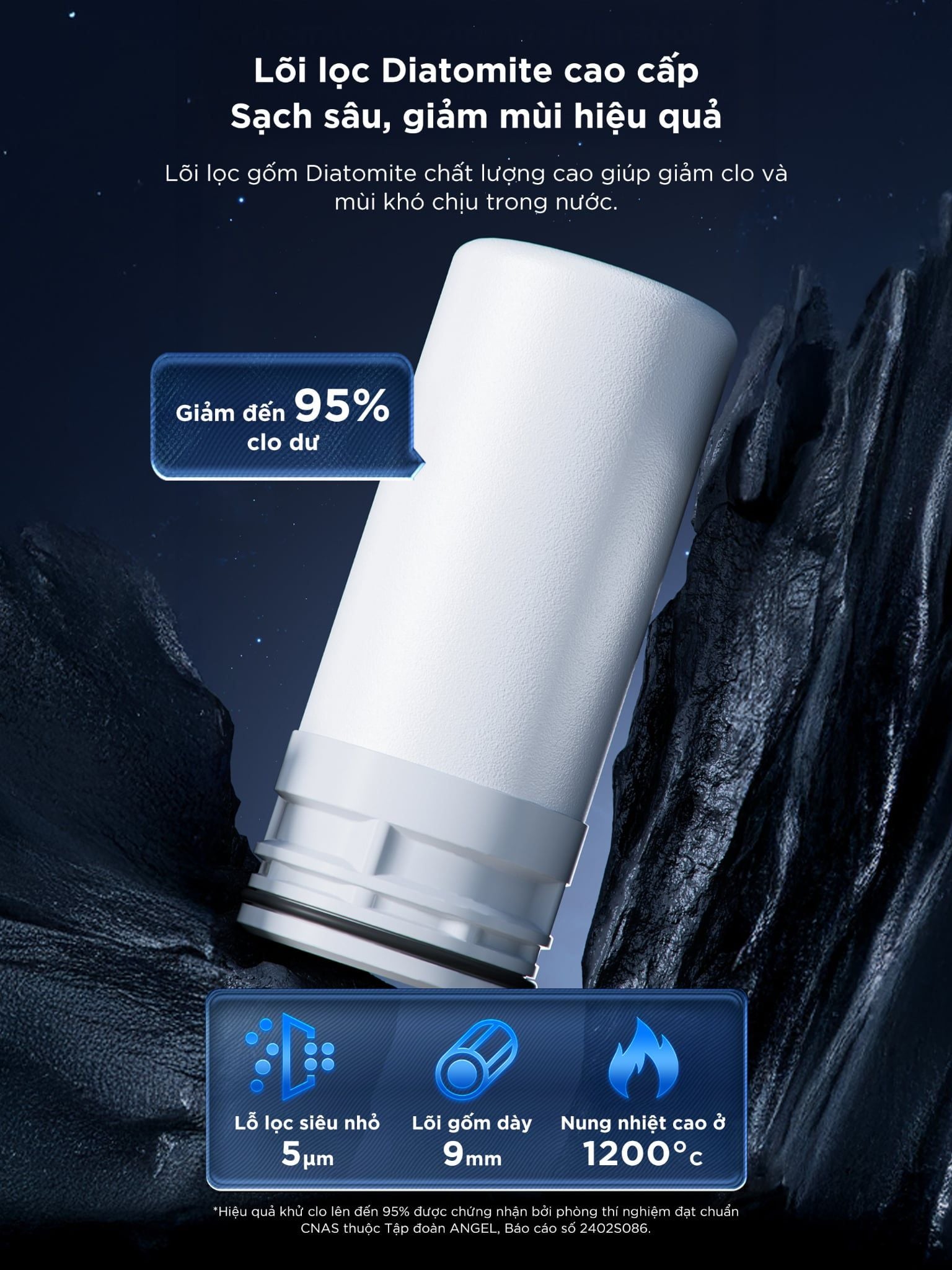  Đầu lọc nước tại vòi ANJIER CF30 