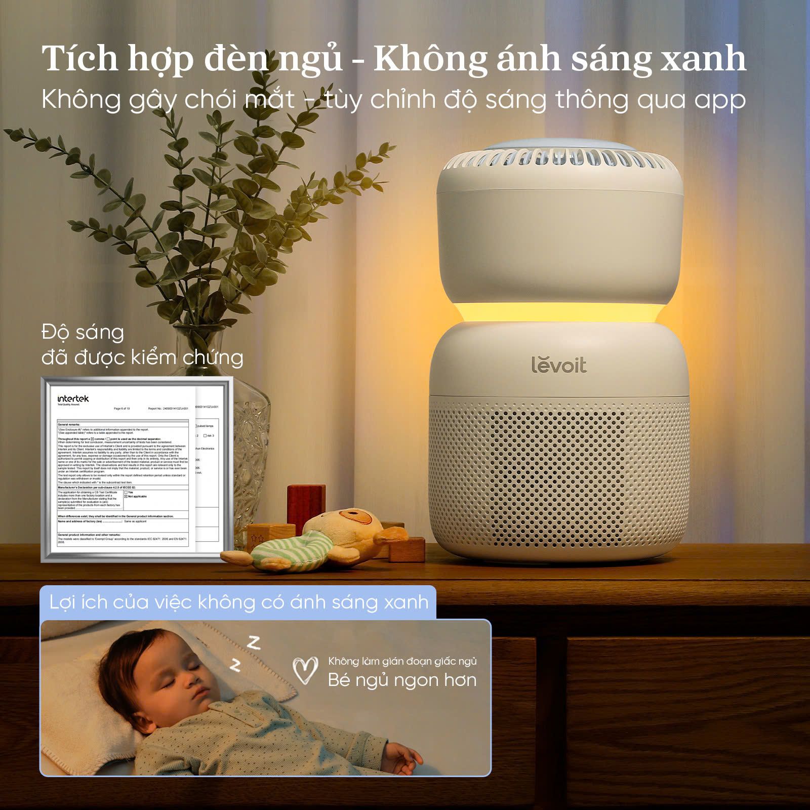  Máy Lọc Không Khí Cho Trẻ Sơ Sinh Levoit Sprout 