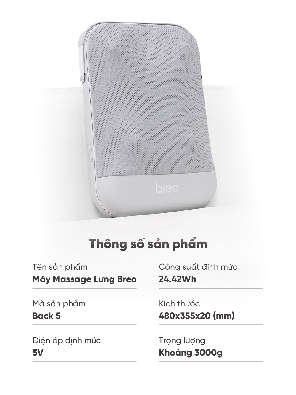  Máy Massage Lưng Breo Back 5 