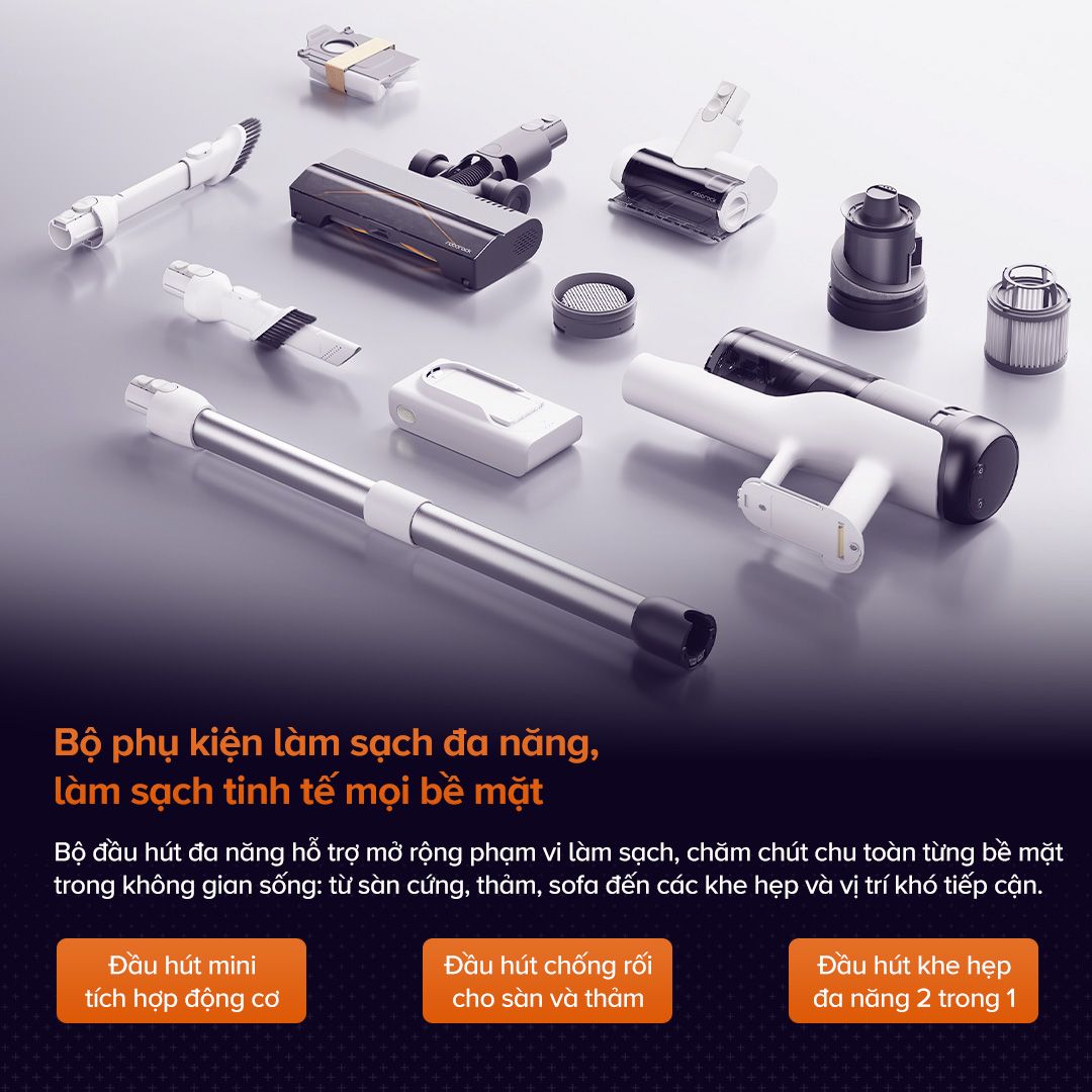  Máy Hút Bụi Cầm Tay Không Dây Roborock H60 Hub Pro 