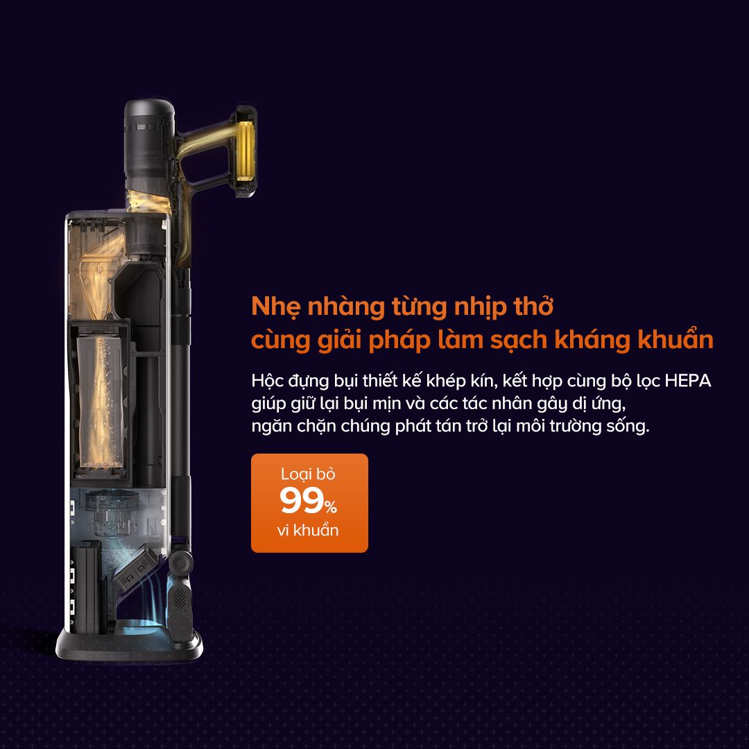  Máy Hút Bụi Cầm Tay Không Dây Roborock H60 Hub Pro 
