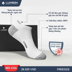 Tất Thể Thao Nam Luxsion Cổ Ngắn Đón Gót