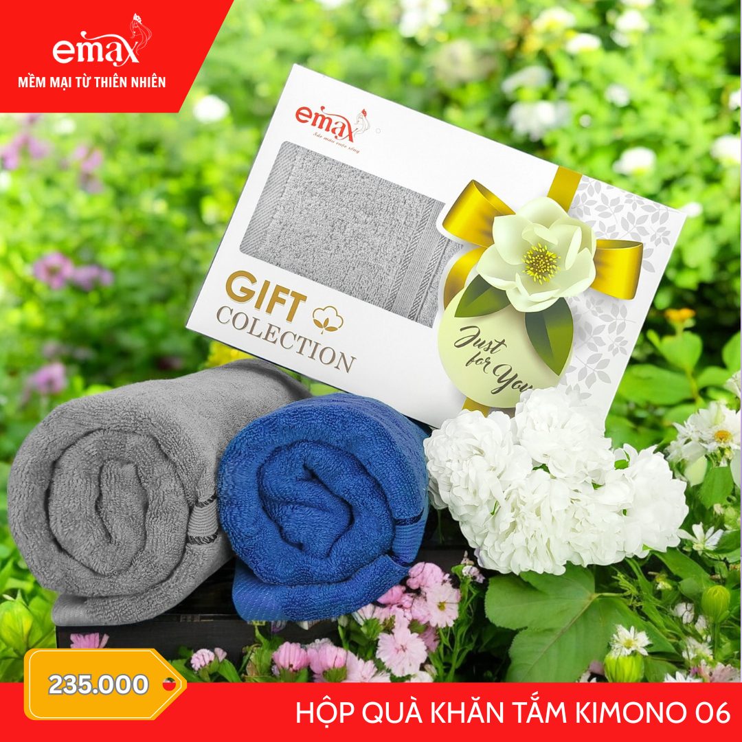 Hộp Quà Tặng Khăn Tắm Cotton Emax Kimono 06