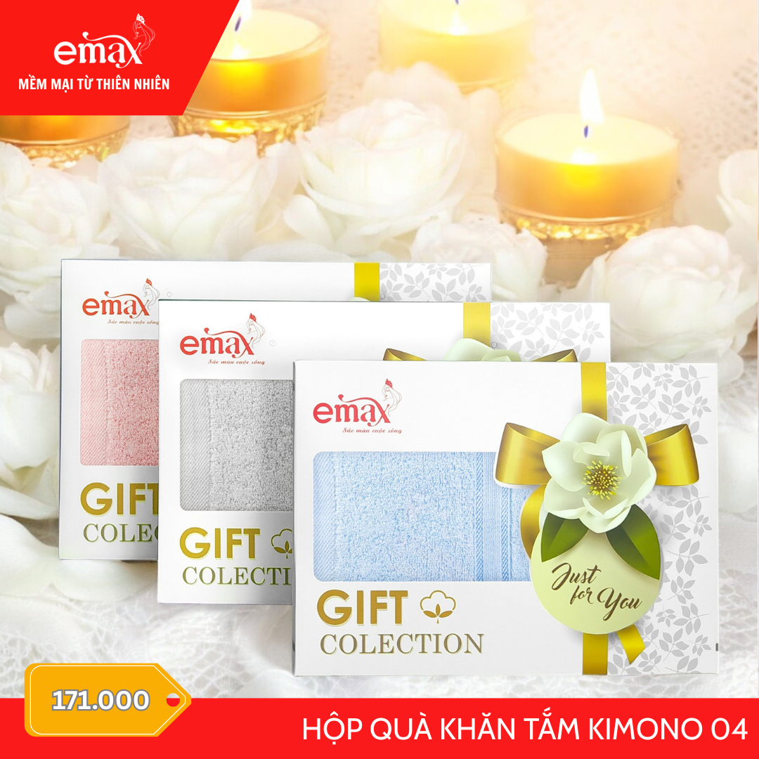 Hộp Quà Tặng Khăn Tắm Cotton Emax Kimono 04