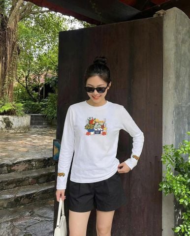 Áo thun Tay Dài Sạp Hoa 