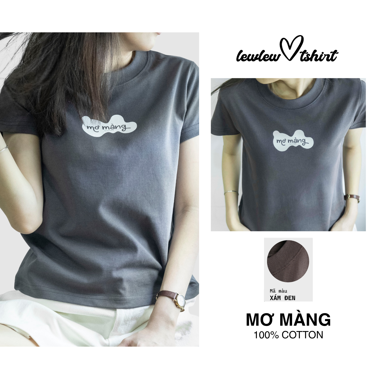 Mơ Màng Xám T-shirt