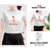 Milk Tea First Trắng T-shirt