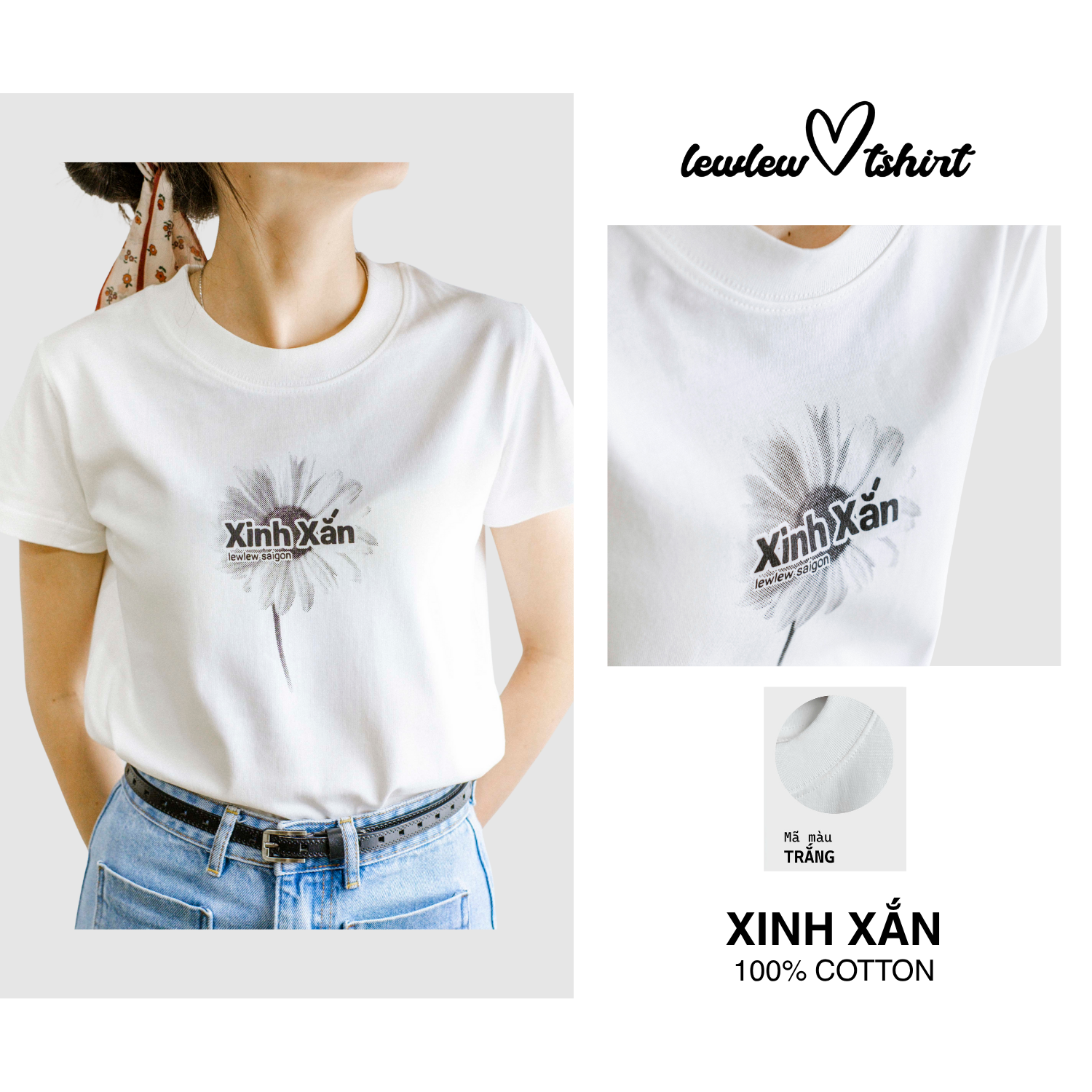 Xinh Xắn Trắng T-shirt