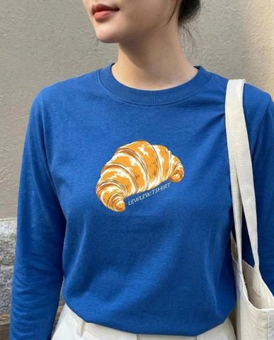  Áo Thun Tay Dài Croissant 