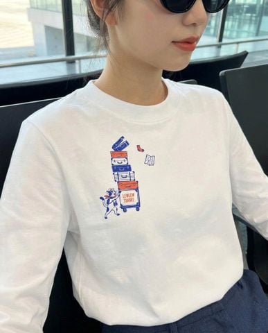  Áo Thun Tay Dài Mèo Vali 