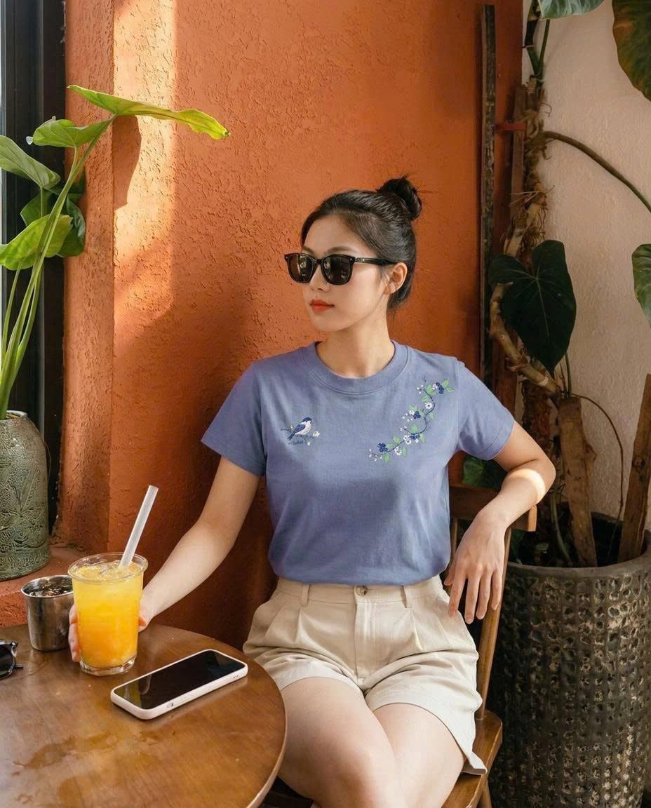 Áo Thun Sẻ Việt Quất
