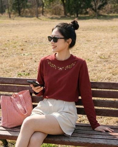  Áo Thun Tay Dài Quả Sồi 