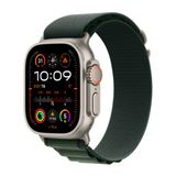 49mm Dark Green Alpine Loop - Medium - Natural Titanium Finish