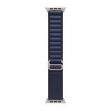 49mm Navy Alpine Loop - Medium - Natural Titanium Finish