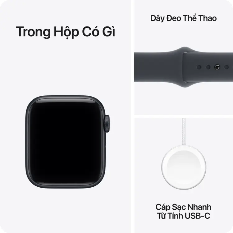  Apple Watch SE 3 44mm Viền nhôm dây cao su 