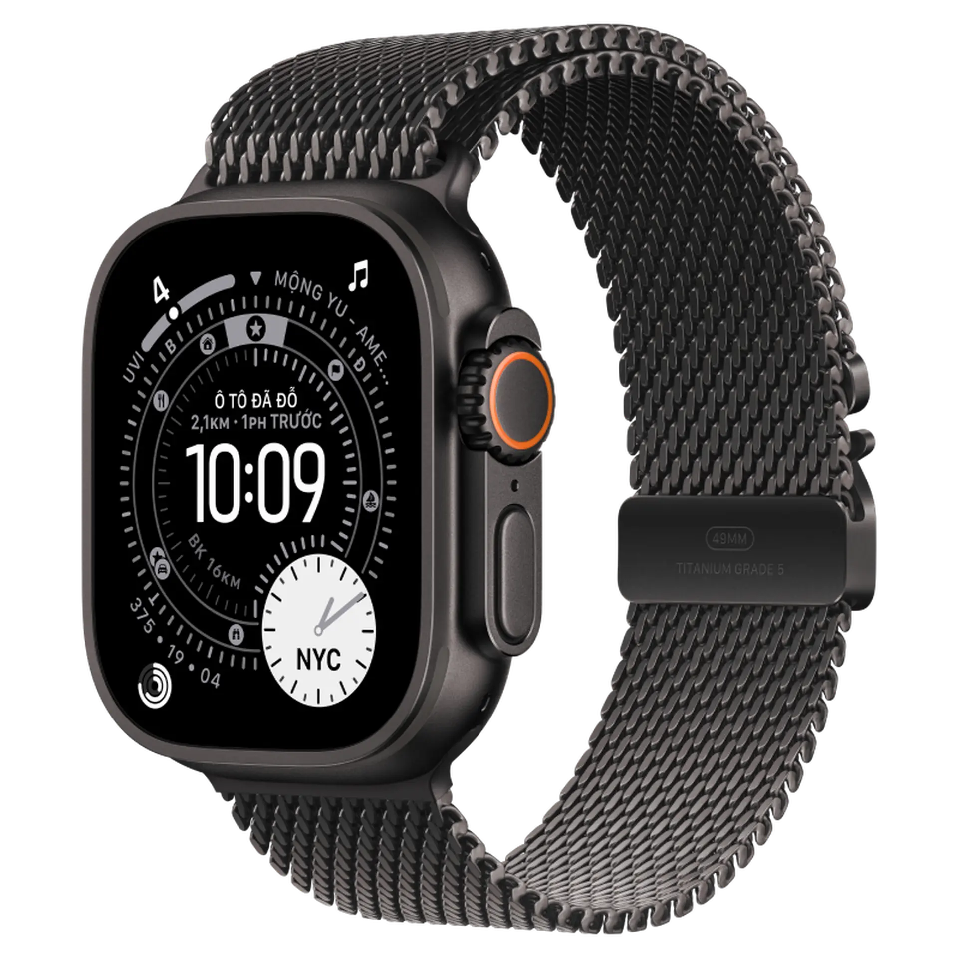  Apple Watch Ultra 3 GPS + Cellular 49mm Viền titan Dây Milanese 