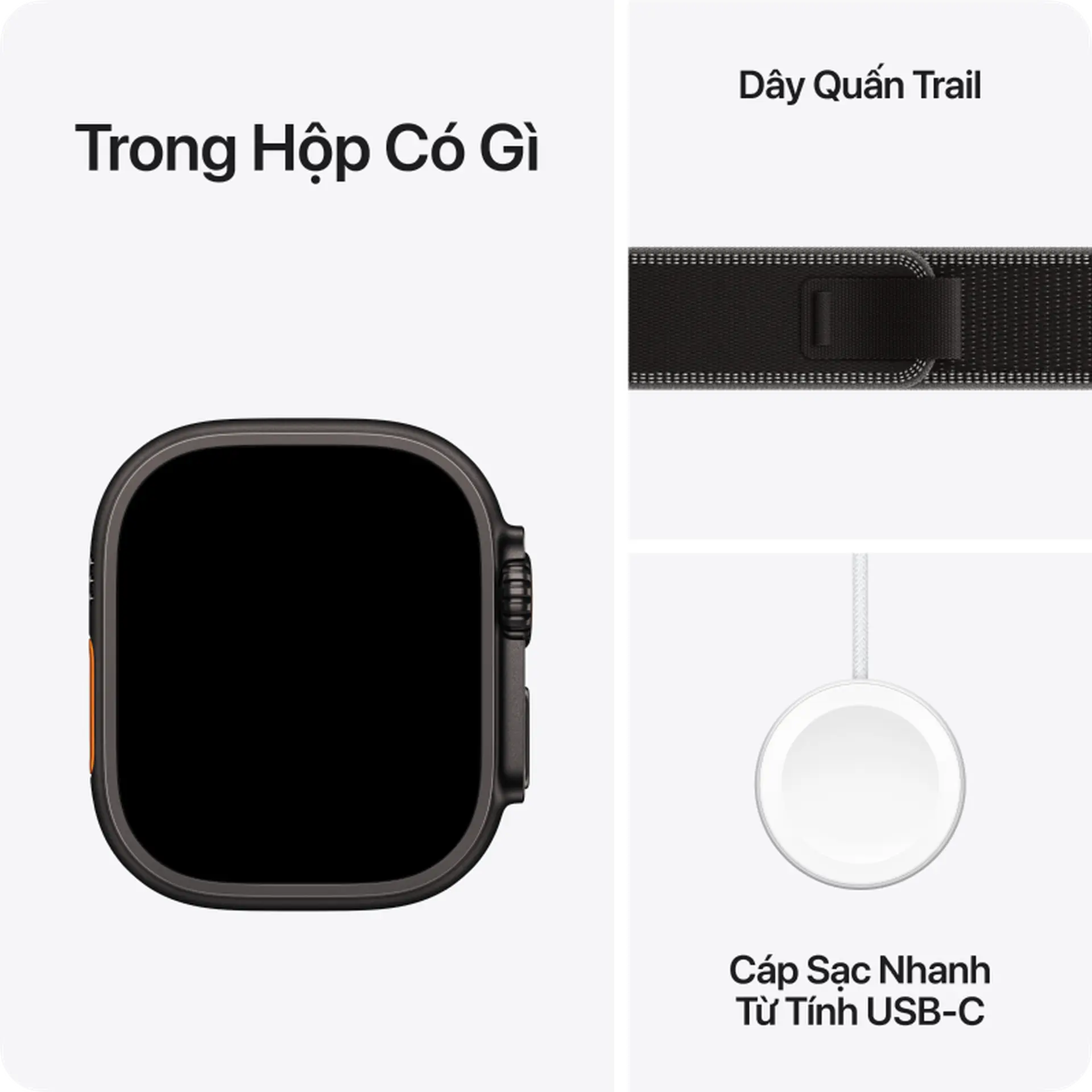  Apple Watch Ultra 3 GPS + Cellular 49mm Viền titan Dây quấn Trail 