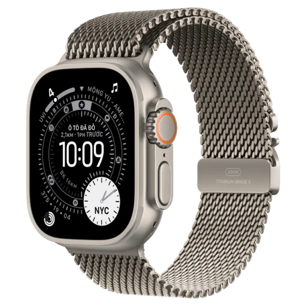Apple Watch Ultra 3 GPS + Cellular 49mm Viền titan Dây Milanese