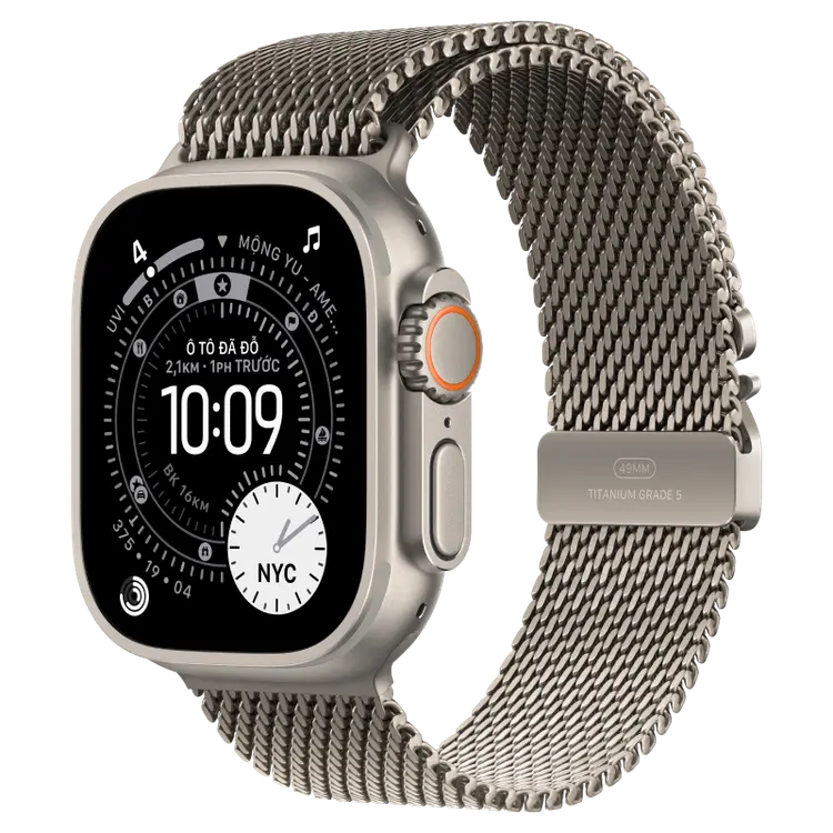  Apple Watch Ultra 3 GPS + Cellular 49mm Viền titan Dây Milanese 