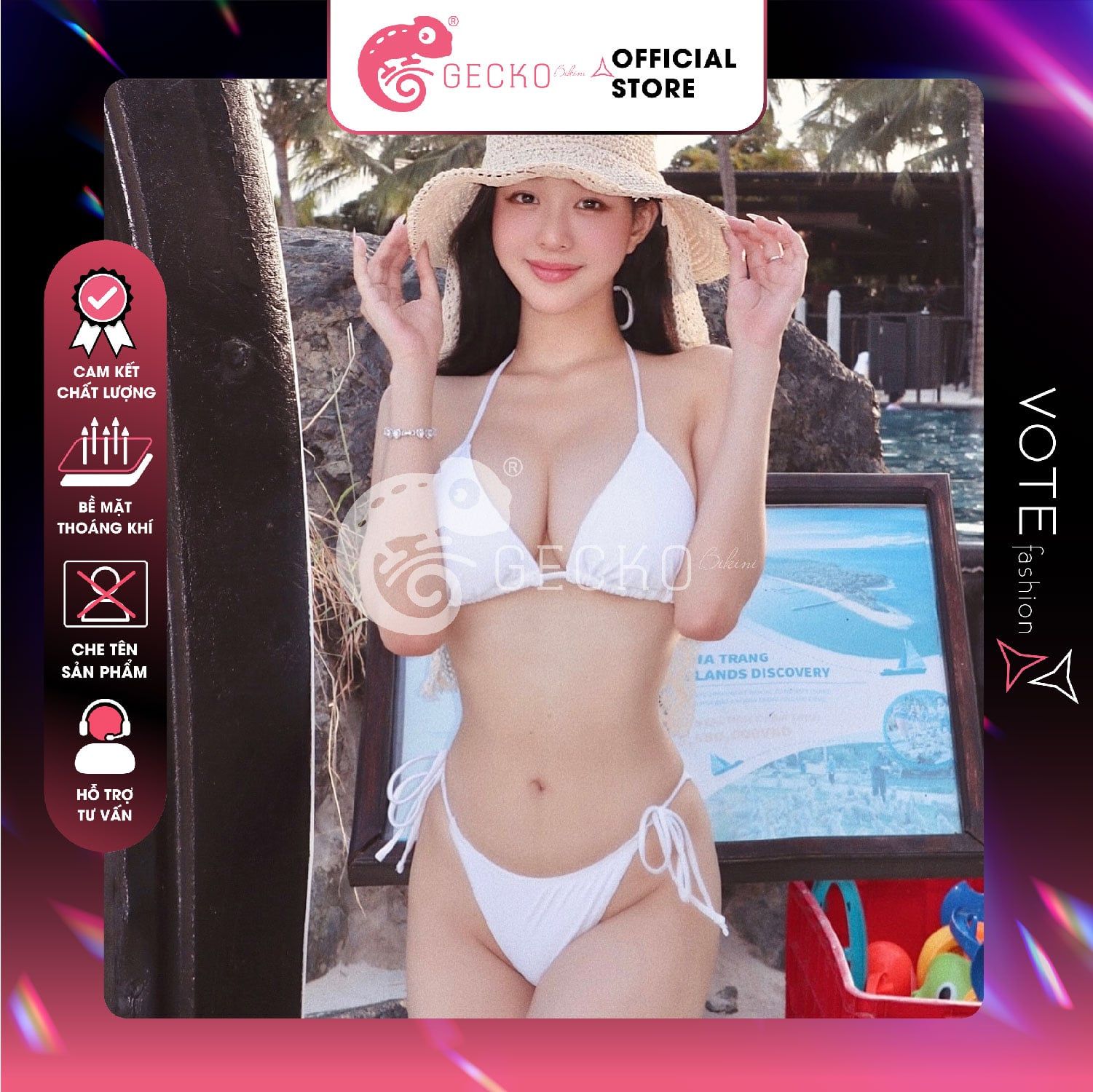  Bikini 2 Mảnh Tam Giác Quần Nhỏ Quyến Rũ GECKO 2M43 