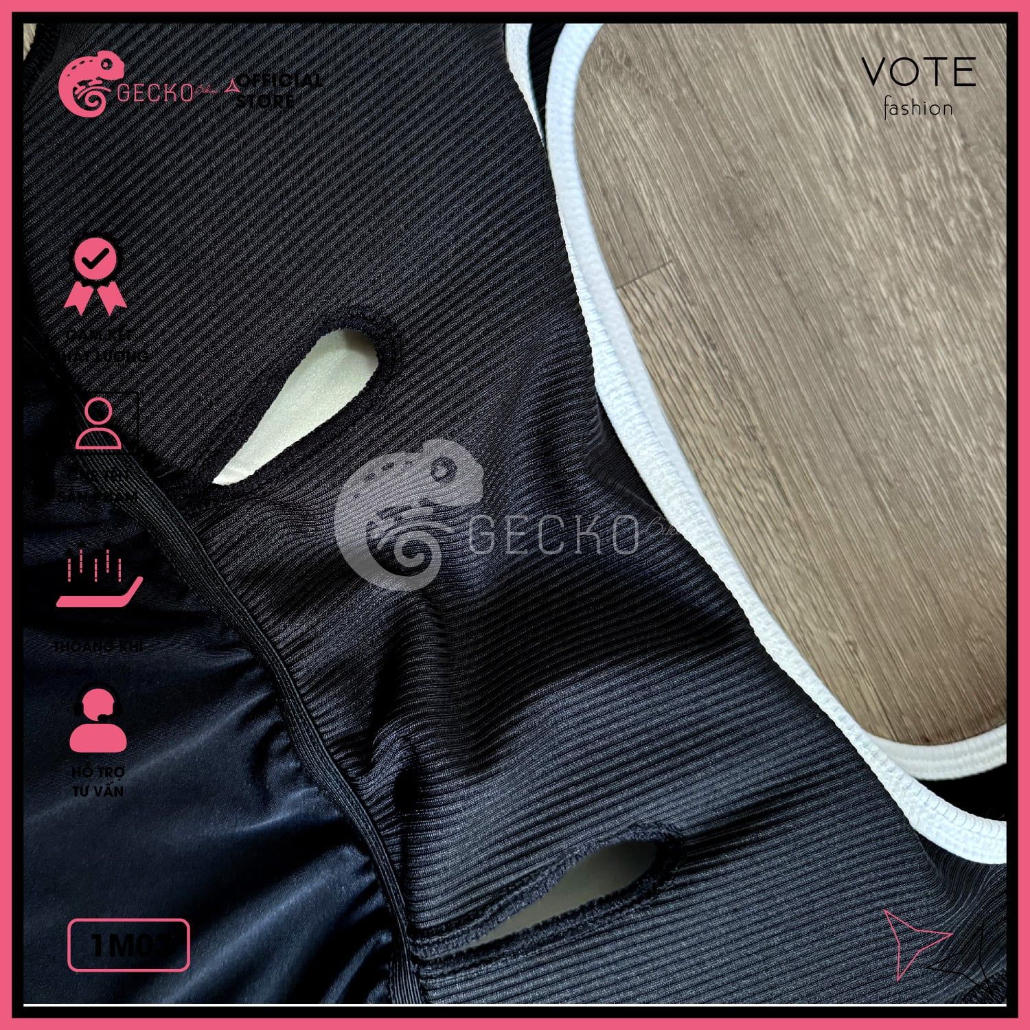  Bikini 1 Mảnh Bodysuit Tay Ngắn Quần Đùi GECKO 1M03 