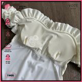  Bikini 1 Mảnh Bèo Trễ Vai Dễ Thương Quần Xẻ Cao GECKO 1M05 