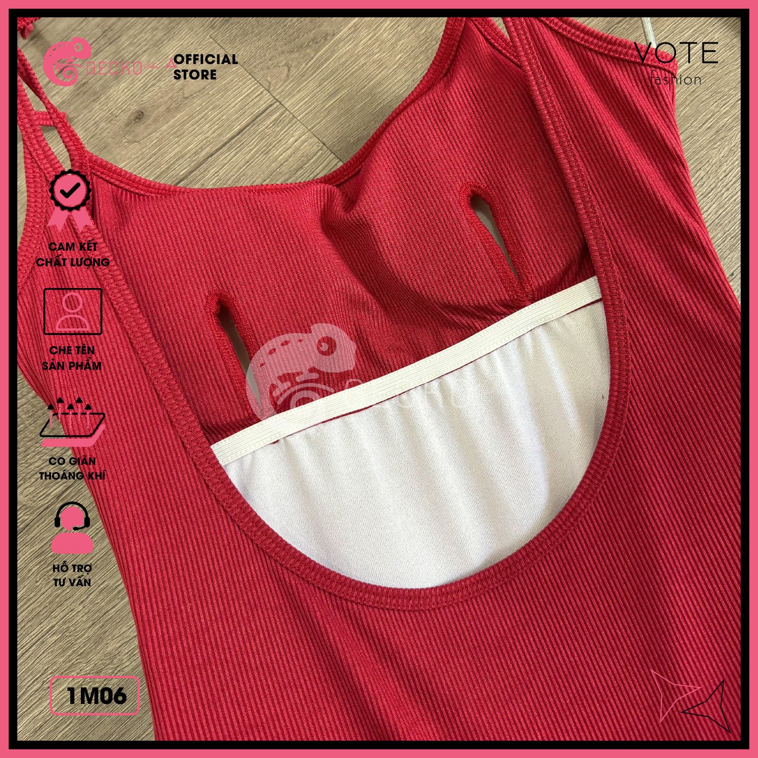  Bikini 1 Mảnh Bodysuit 2 Dây Quần Đùi GECKO 1M06 